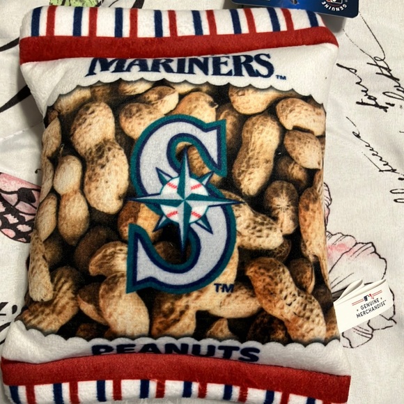 Seattle Mariners MLB Peanut Bag Dog Pet Toy by Pets First - Picture 1 of 12